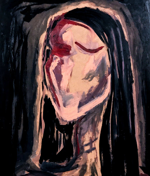 Mariam Lomidze "Self" Oil on Wood, 2020