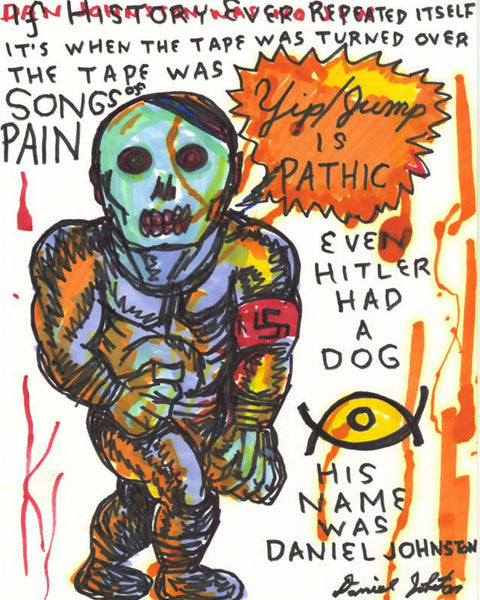 Daniel Johnston "Even Hitler Had A Dog" Limited Edition Hand Signed Print, 2012