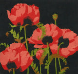 Alfred Joseph Casson "Oriental Poppies" Linocut, 1986