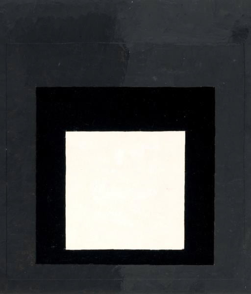 Josef Albers "Color Study' Oil on Paper, 1959