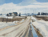 Roy Austin "March Road" Oil on Board, 1994