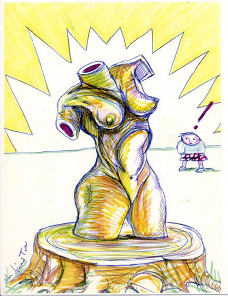 Daniel Johnston "Golden Idol" Limited Edition Hand Signed Print, 2017